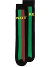 Gucci Not Fake-print Socks In 1000 Nero/nero
