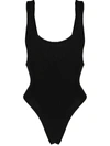 Reina Olga Ruby Stretch Design Sleeveless Swimsuit In Black
