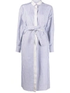 AGNONA VERTICAL STRIPE-PRINT SHIRT DRESS