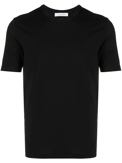 Cruciani Crew-neck Fitted T-shirt In Nero