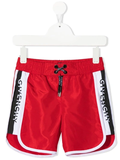 GIVENCHY LOGO-EMBELLISHED SWIM SHORTS