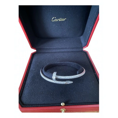 Pre-owned Cartier Juste Un Clou White Gold Bracelet