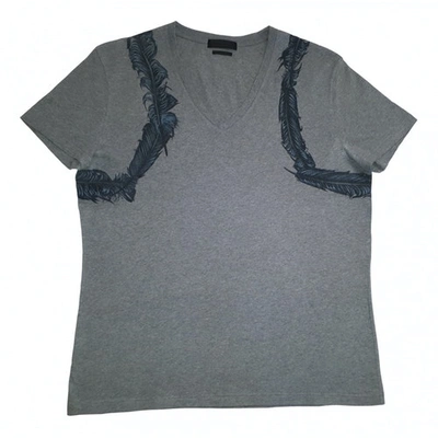 Pre-owned Alexander Mcqueen Grey Cotton T-shirt