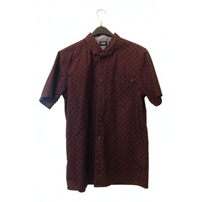 Pre-owned Vans Shirt In Burgundy