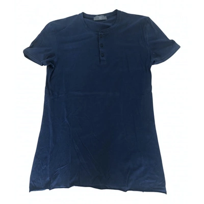 Pre-owned Mcq By Alexander Mcqueen Blue Cotton T-shirt