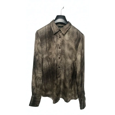 Pre-owned Guess Silk Jacket In Brown