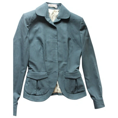 Pre-owned Chloé Wool Short Vest In Blue