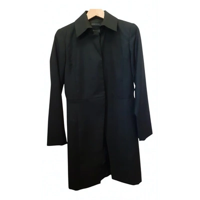 Pre-owned Ikks Wool Coat In Black