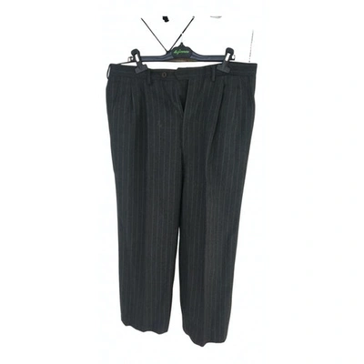 Pre-owned Corneliani Cashmere Trousers In Grey