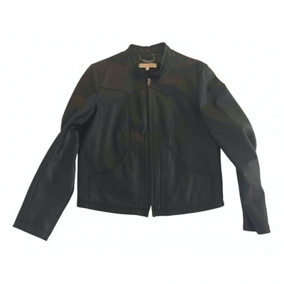 Pre-owned See By Chloé Leather Biker Jacket In Black