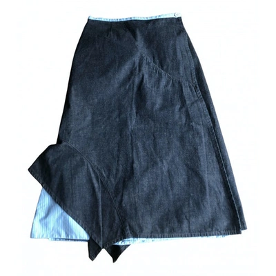 Pre-owned Simonetta Maxi Skirt In Blue