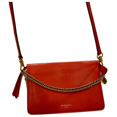 Pre-owned Givenchy Cross3 Leather Crossbody Bag In Red