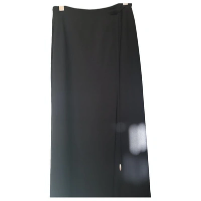 Pre-owned Maska Wool Maxi Skirt In Black