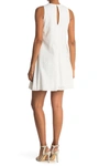 Calvin Klein Eyelet Pattern Shift Dress In White