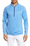 Vineyard Vines Sankaty Stripe Half Zip Performance Pullover In Ocean Breeze