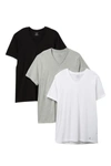 Calvin Klein 3-pack Cotton V-neck T-shirt In Mp1 1gr Hthr 1w