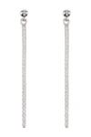 Adornia Swarovski Crystal Drop Bar Earrings In Silver