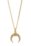 ADORNIA 14K YELLOW GOLD PLATED HORN NECKLACE,705377773969