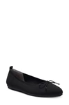 Vince Camuto Women's Flanna Washable Knit Bow-tie Flats Women's Shoes In Black