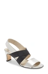 Amalfi By Rangoni Etty Strappy Leather Sandal In Champagne Raso Leather