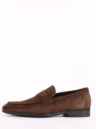 Tod's Brown Suede Leather Loafers