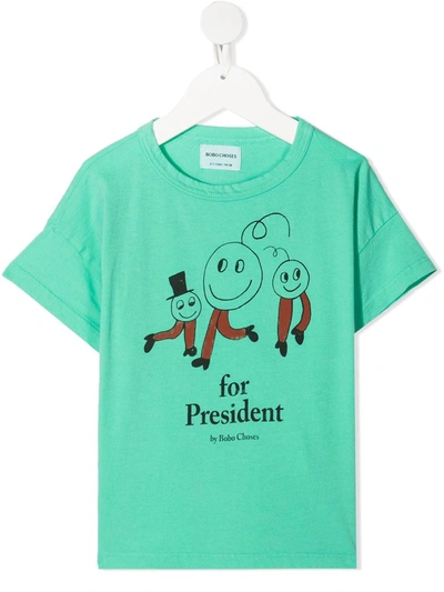 Bobo Choses Kids' Graphic-print Organic Cotton T-shirt In Green