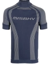 Misbhv Muted Black Stretch Sport T-shirt In Navy/gray