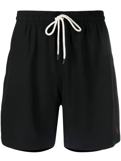 Polo Ralph Lauren Logo-embroidered Swim Shorts In Black
