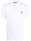 MOSCHINO TEDDY MOTIF EMBROIDERED POLO SHIRT