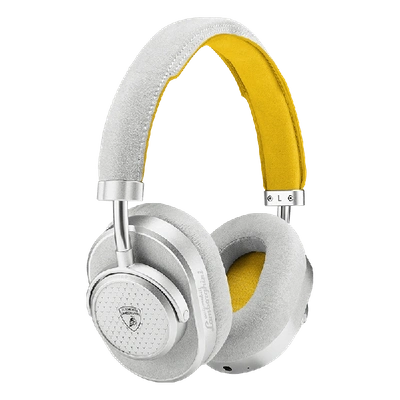 Master & Dynamic® ® Mw65 Automobili Lamborghini Wireless Headphones - Silver/grey/yellow In Color<lsn_delimiter>