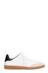 ISABEL MARANT BRYCY SNEAKERS IN WHITE LEATHER,BK004700M001N20WH