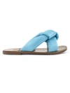 SILVANO SASSETTI LIGHT BLUE LEATHER LOW SANDALS,S051183432AGUA AZZURRO