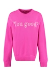 Ireneisgood Intarsia Logo Crewneck Jumper In Fuchsia