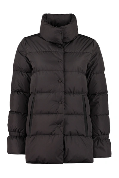 Add Down Jacket With Snaps In Black