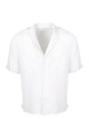 SAINT LAURENT SHAWL COLLAR STRIPED SHIRT,637283 Y1C28 9073