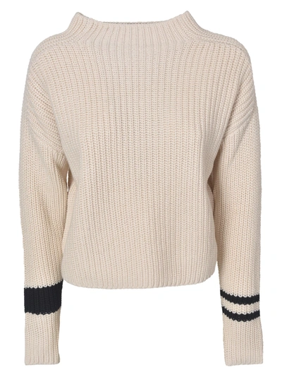 360 Sweater Woven Sweatshirt In Cream/black