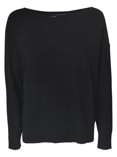 360 Sweater Wide Neck Ribbed Sweater In Black