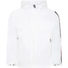 Moncler White Vaug Jacket For Kids With Logo