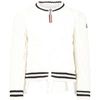 MONCLER IVORY CARDIGAN FOR GIRL WITH LOGO,11735683