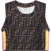 FENDI BROWN TOP FOR GIRL WITH DOUBLE FF,JFI229 ADF3 F1DEU