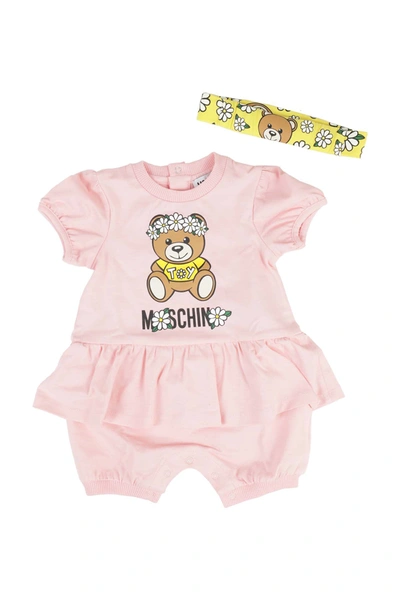 Moschino Babies' Jumpsuit In Sugar Rose