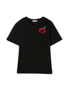 Dolce & Gabbana Embroidered Cotton T-shirt In Nero