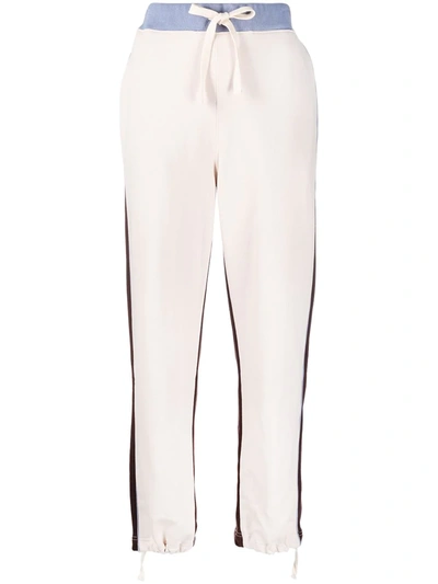 Sofie D'hoore Colour-block Cotton Track Trousers In White