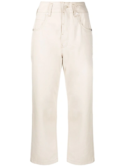Sofie D'hoore Low-crotch Cropped Trousers In Neutrals