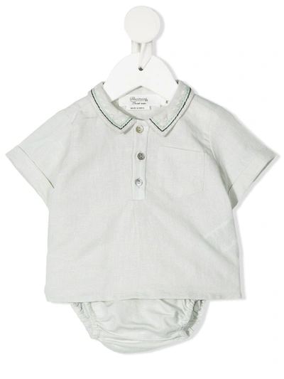 Bonpoint Babies' Polo衫式连体衣 In Green