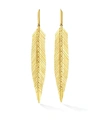 Cadar 18k Yellow Gold Medium Feather Drop Earrings