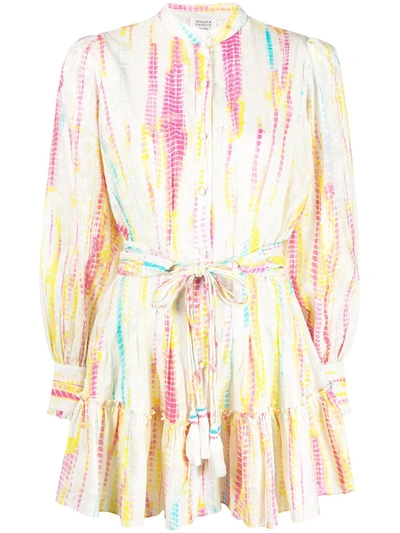 Hemant & Nandita All-over Print Shirt Dress In Neutrals
