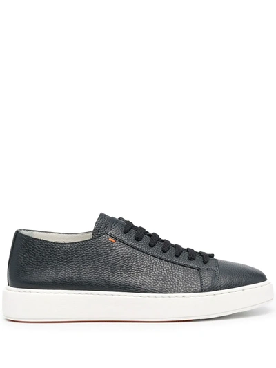 SANTONI LOGO LOW-TOP SNEAKERS 