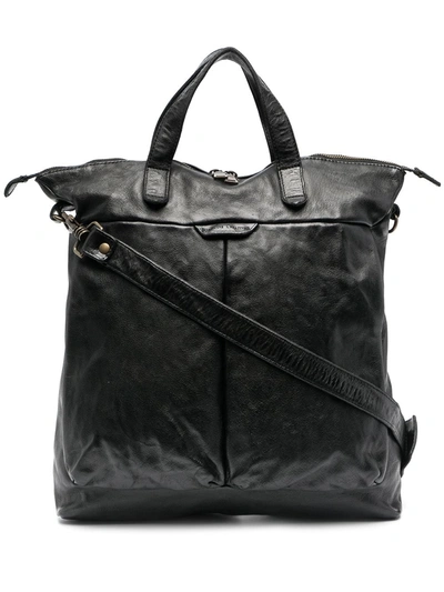 Officine Creative Leather Tote Bag In Black