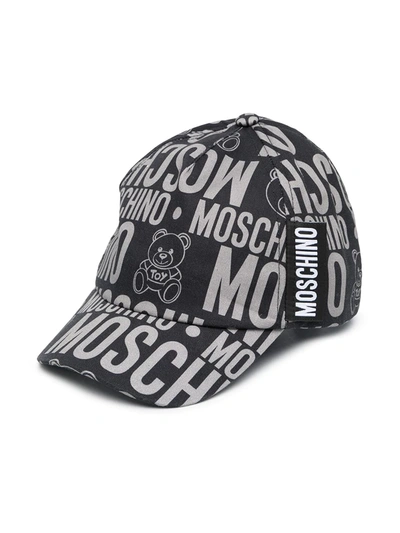 Moschino Kids' Logo-print Baseball Cap In Black